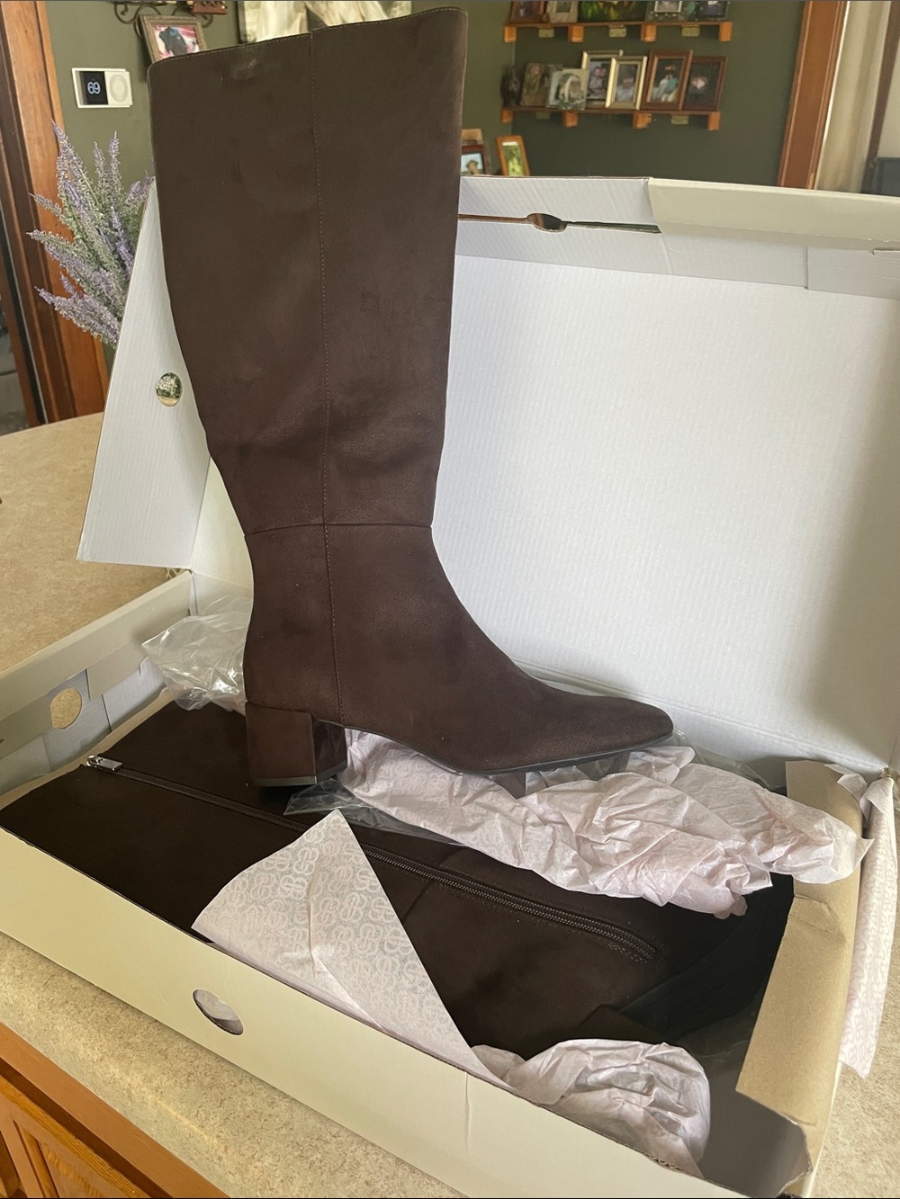 Bandolino Dark Brown Over-the-Knee Suede Boots